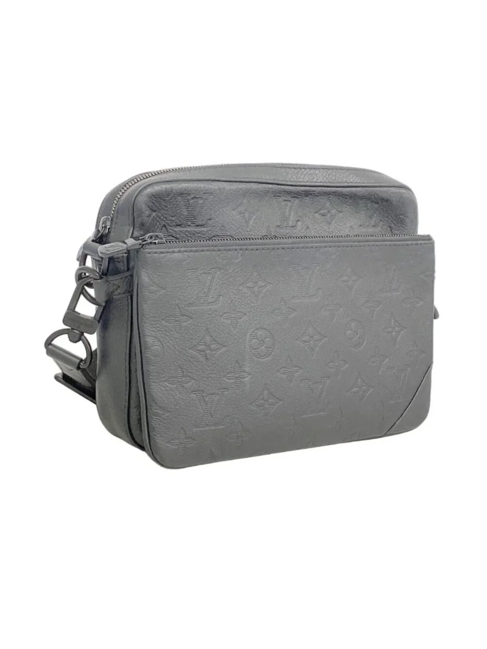 Louis Vuitton Shoulder Bag Monogram Shadow Trio Messenger Black